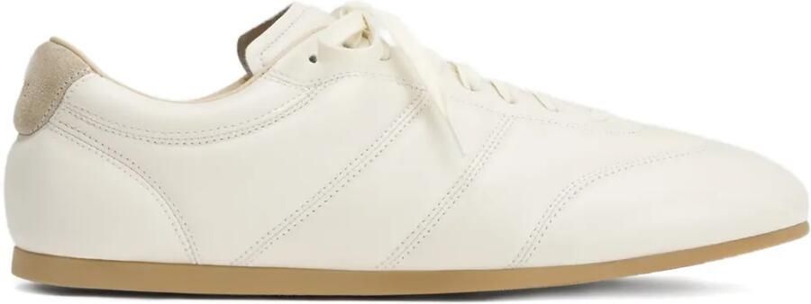 LEMAIRE Soft Runner leren sneakers met vlakken Wit