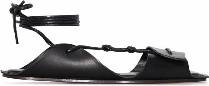 LEMAIRE Leren sandalen Zwart