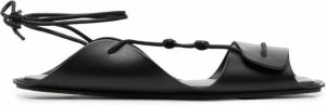 Lemaire Sandalen met strik Zwart