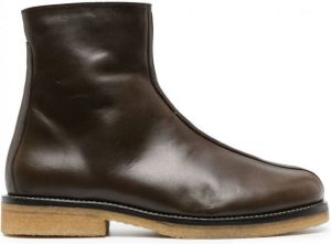Lemaire Enkellaarzen met rits Beige