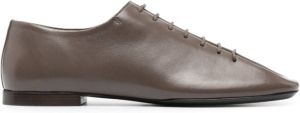 Lemaire square-toe leather derby shoes Grijs