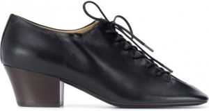 Lemaire Veterschoenen met vierkante neus Zwart
