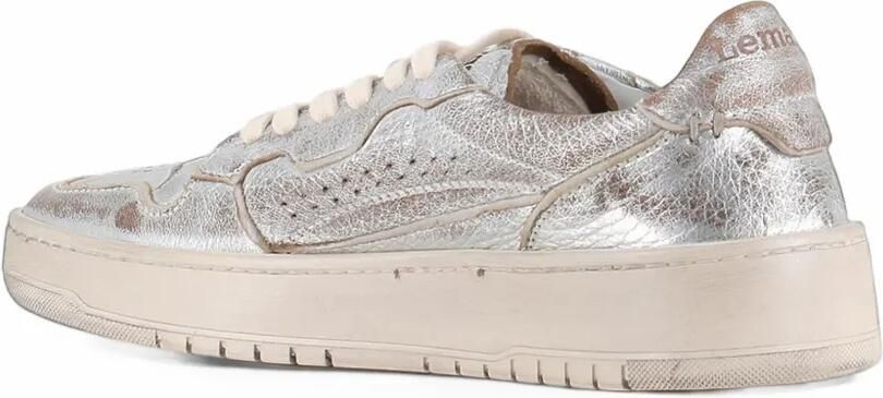 LEMARGO metallic-effect perforated sneakers Zilver - Foto 4