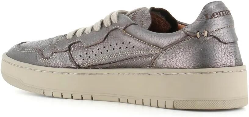 LEMARGO perforated metallic leather sneakers Grijs - Foto 2