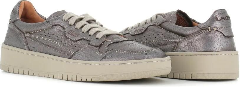 LEMARGO perforated metallic leather sneakers Grijs - Foto 3