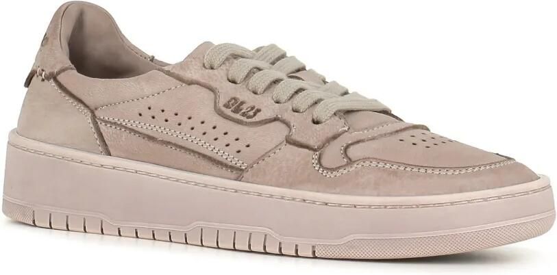 LEMARGO perforated panelled leather sneakers Beige
