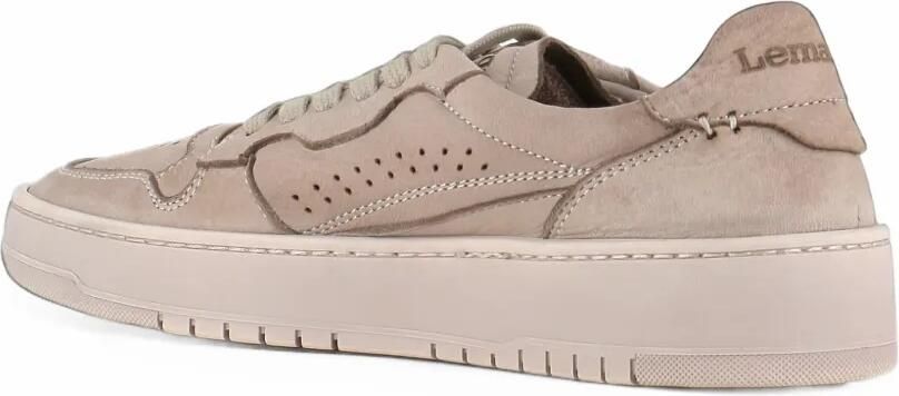 LEMARGO perforated panelled leather sneakers Beige - Foto 4