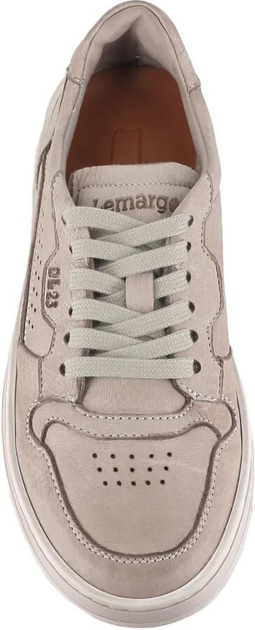 LEMARGO perforated panelled leather sneakers Beige - Foto 3