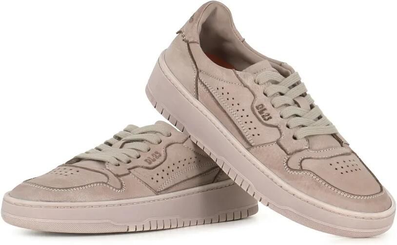 LEMARGO perforated panelled leather sneakers Beige - Foto 2