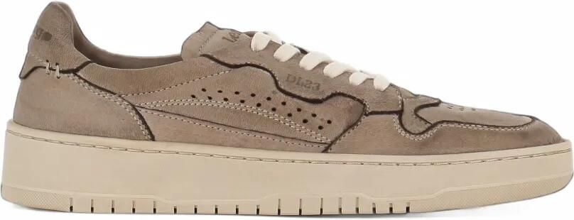 LEMARGO perforated panelled leather sneakers Bruin