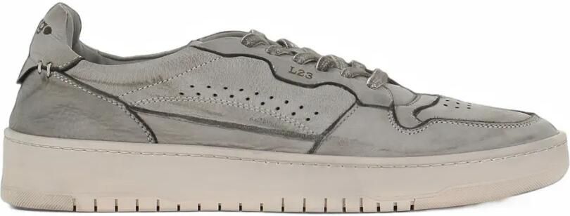LEMARGO perforated panelled sneakers Grijs