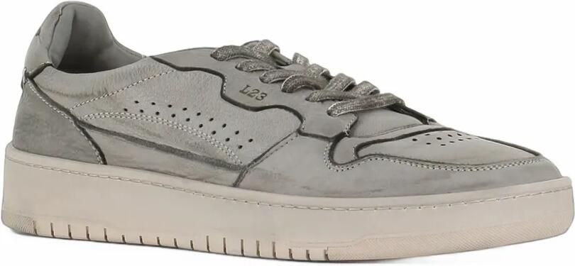 LEMARGO perforated panelled sneakers Grijs - Foto 4