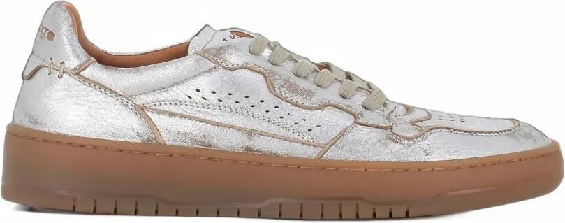 LEMARGO perforated panelled sneakers Zilver