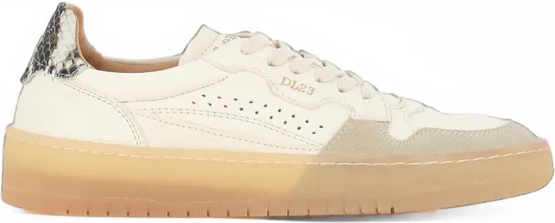 LEMARGO snakeskin-effect panelled sneakers Beige