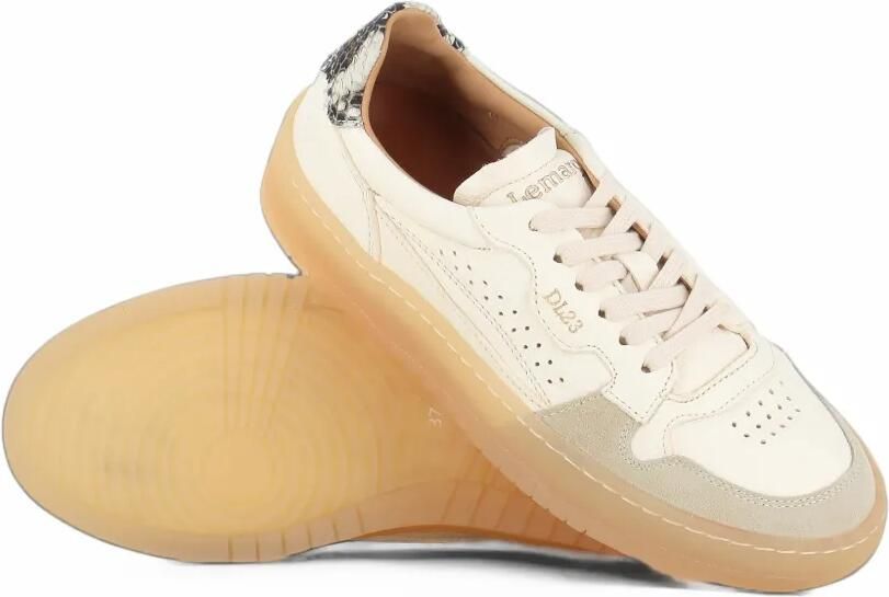 LEMARGO snakeskin-effect panelled sneakers Beige - Foto 2