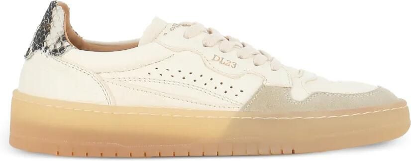 LEMARGO Sneakers met slangen-effect en vlakken Beige