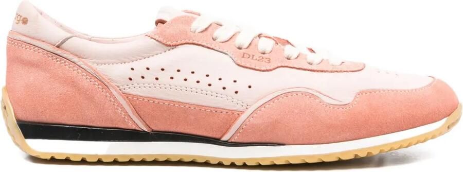 LEMARGO Suède-leren sneakers met geperforeerde details Roze