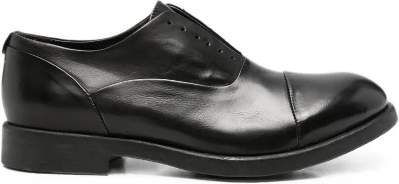 LeQarant Leren loafers met kapneus Zwart
