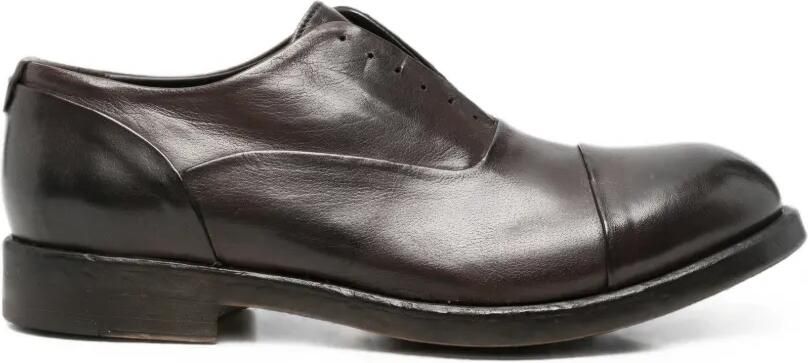 LeQarant Loafers met bewerkte neus Bruin