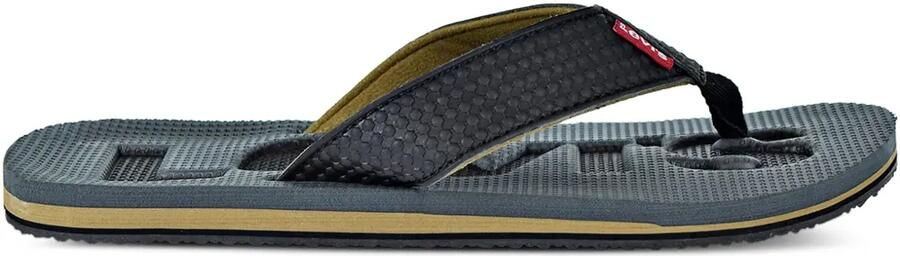 Levi's Kyle Sport teenslippers met logo-reliëf Zwart