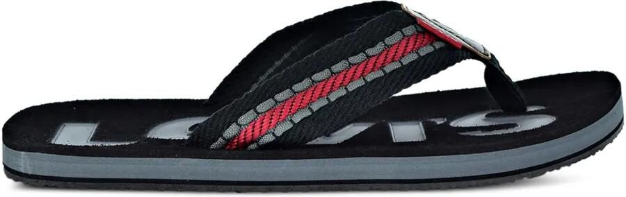 Levi's Kyle Sport teenslippers met logo-reliëf Zwart