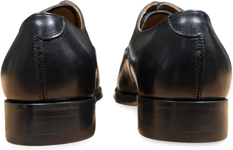 LEYVA Oxford veterschoenen met bewerkte neus Zwart