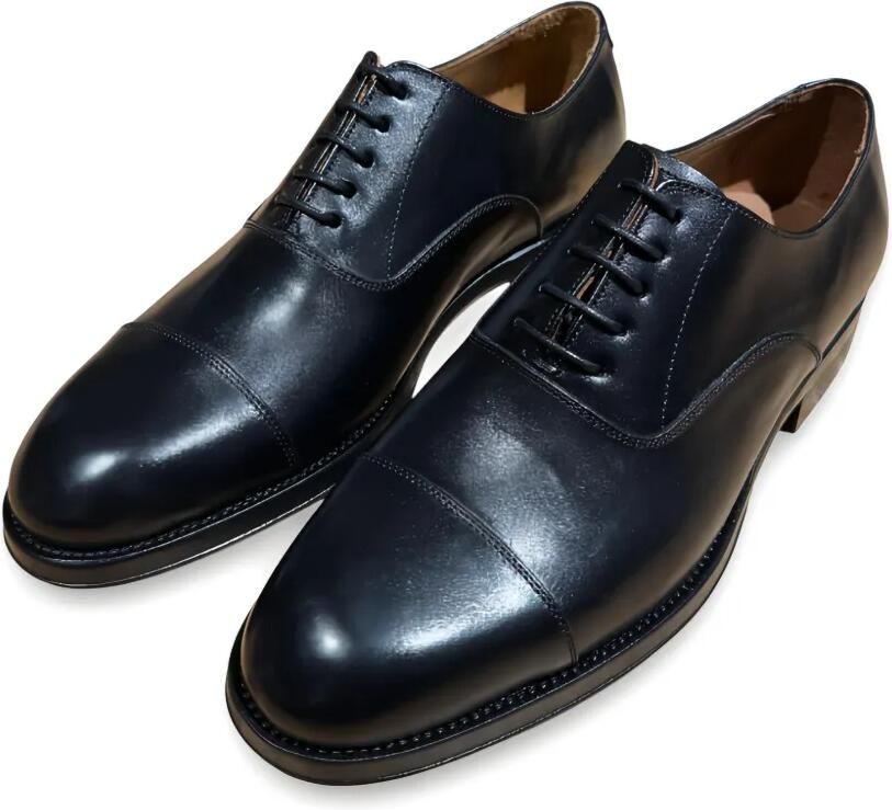 LEYVA Oxford veterschoenen met bewerkte neus Zwart - Foto 2