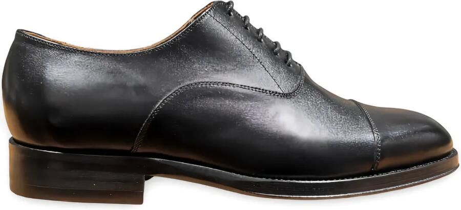 LEYVA Oxford veterschoenen met bewerkte neus Zwart - Foto 3