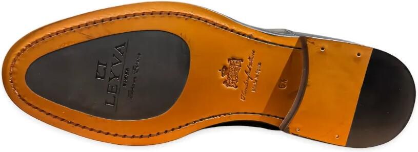 LEYVA Oxford veterschoenen met bewerkte neus Zwart - Foto 5