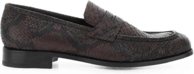 Lidfort Loafers met slangenleer-effect Bruin
