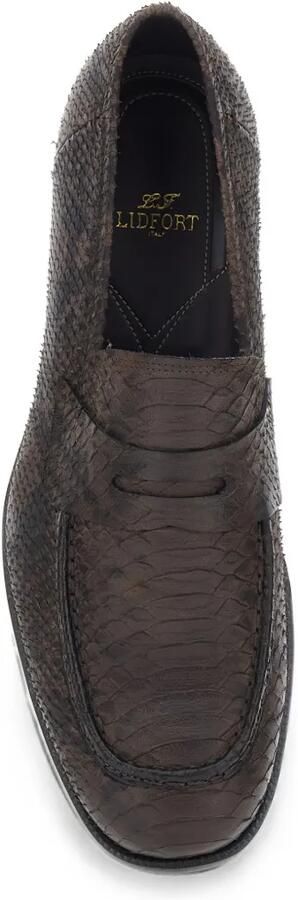 Lidfort Loafers met slangenleer-effect Bruin - Foto 3