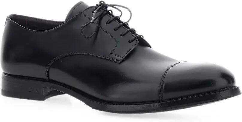 Lidfort Veterschoenen met bewerkte neus Zwart