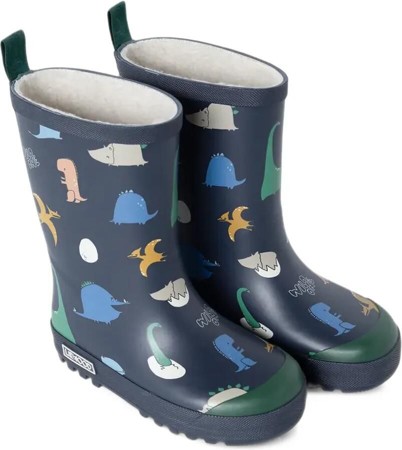 Liewood Mason dinosaur-print boots Blauw
