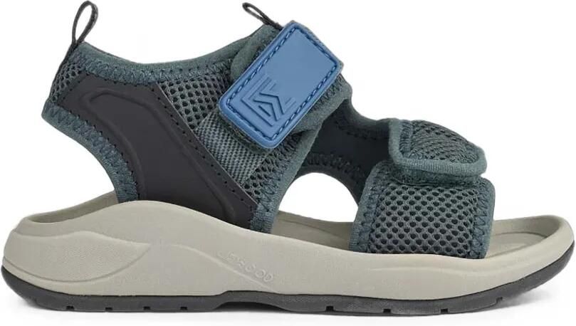 Liewood Mesh sandalen met klittenband Blauw
