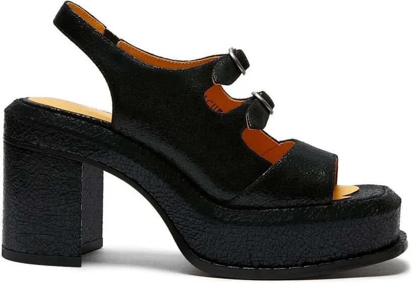 LILI CURIA Edie sandalen met plateauzool Zwart