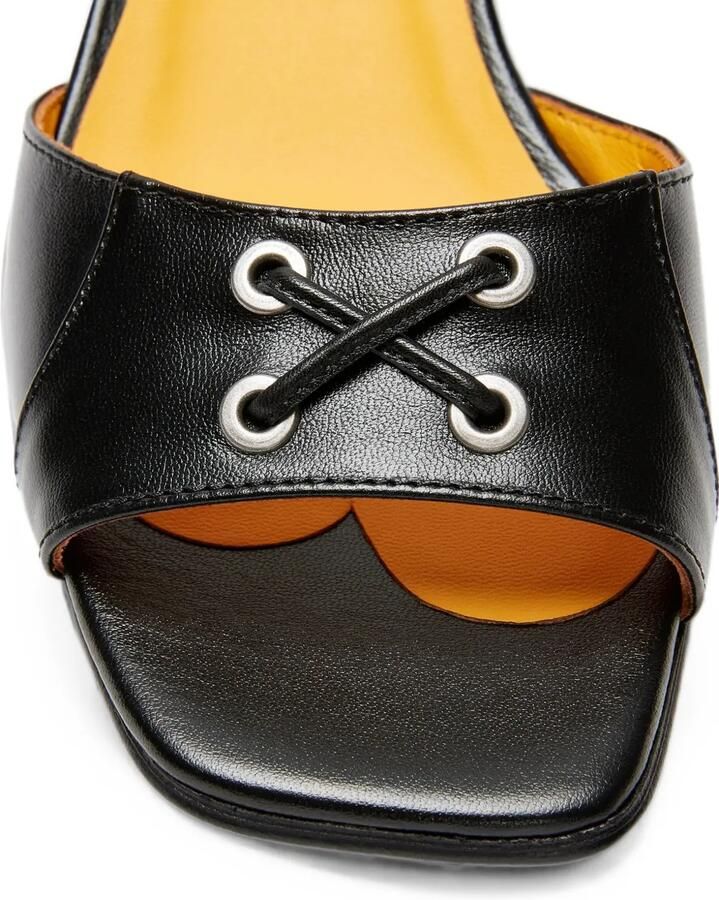 LILI CURIA Faye leren sandalen met veters Zwart - Foto 4