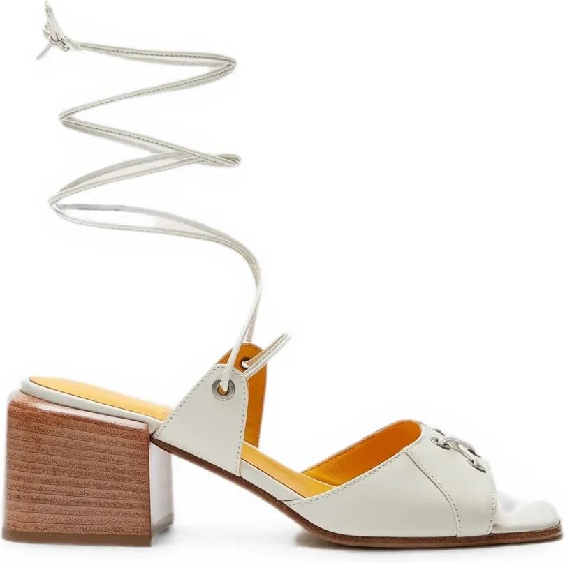 LILI CURIA Faye leren sandalen Wit