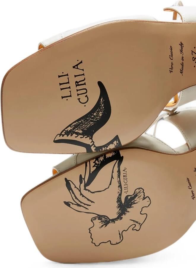 LILI CURIA Faye leren sandalen Wit - Foto 5