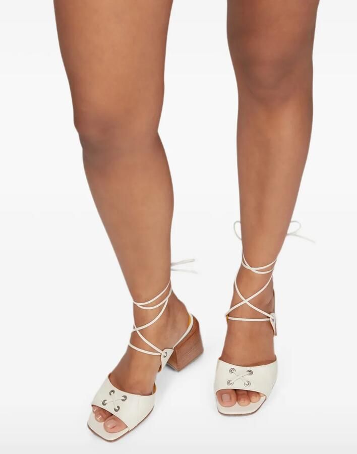 LILI CURIA Faye leren sandalen Wit - Foto 3