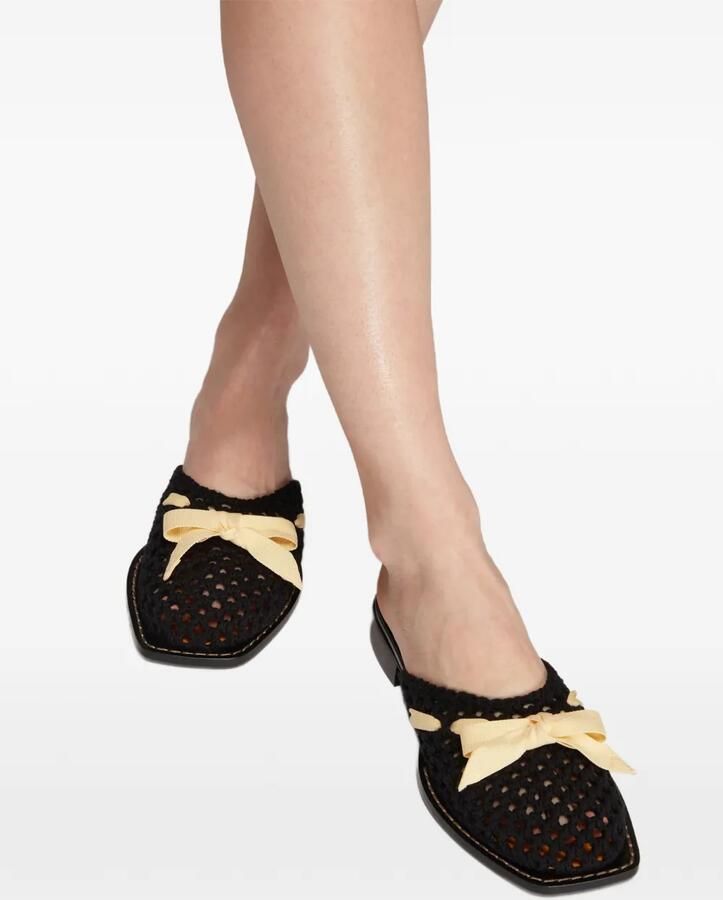 LILI CURIA Lina sandalen met strikdetail Zwart - Foto 2
