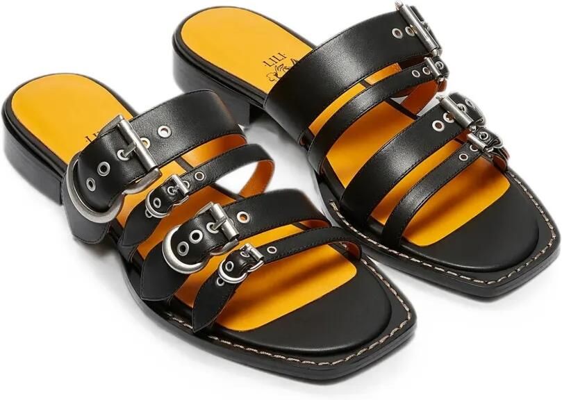 LILI CURIA Margo sandalen met meerdere bandjes en gesp Zwart - Foto 3