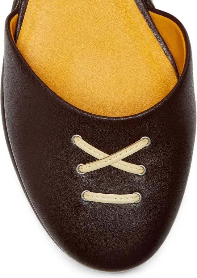 LILI CURIA Petra sandalen met plateauzool en veters Bruin - Foto 4