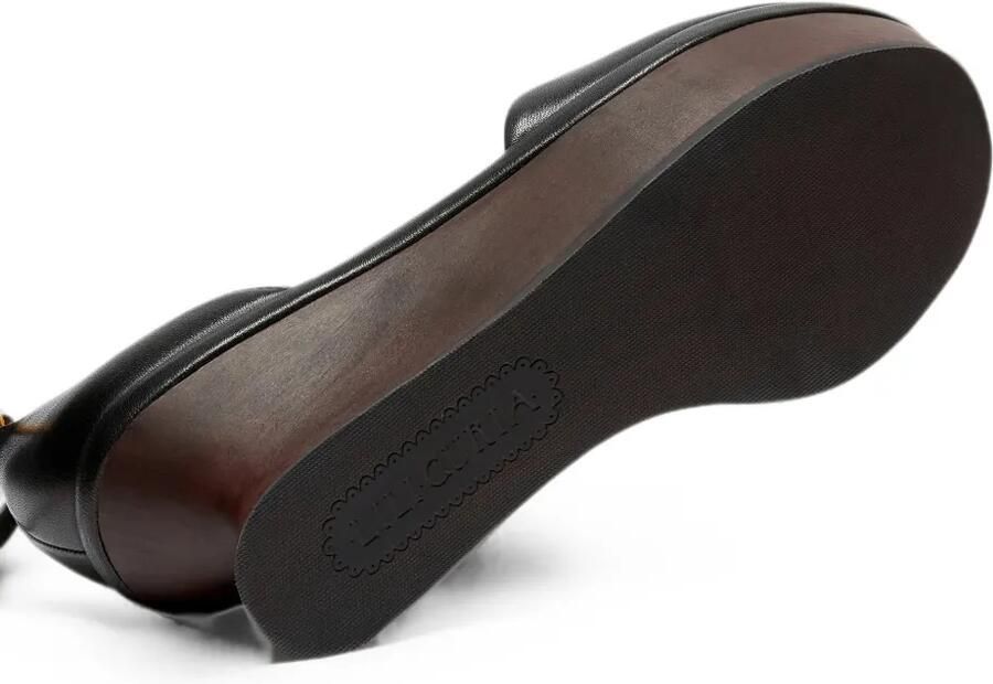 LILI CURIA Petra sandalen met plateauzool en veters Zwart - Foto 5