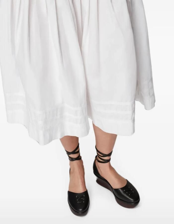 LILI CURIA Petra sandalen met plateauzool en veters Zwart - Foto 3