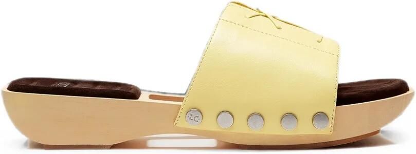 LILI CURIA Uma sandalen met studs en veters Geel