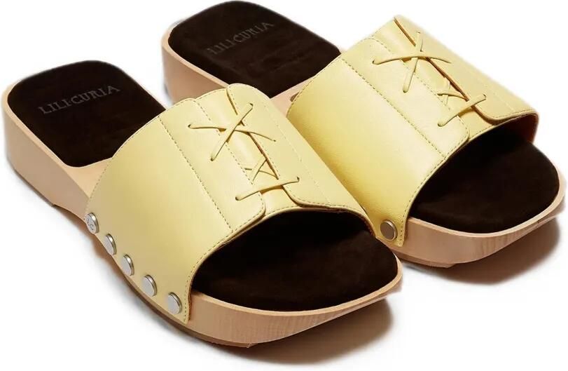LILI CURIA Uma sandalen met studs en veters Geel - Foto 5