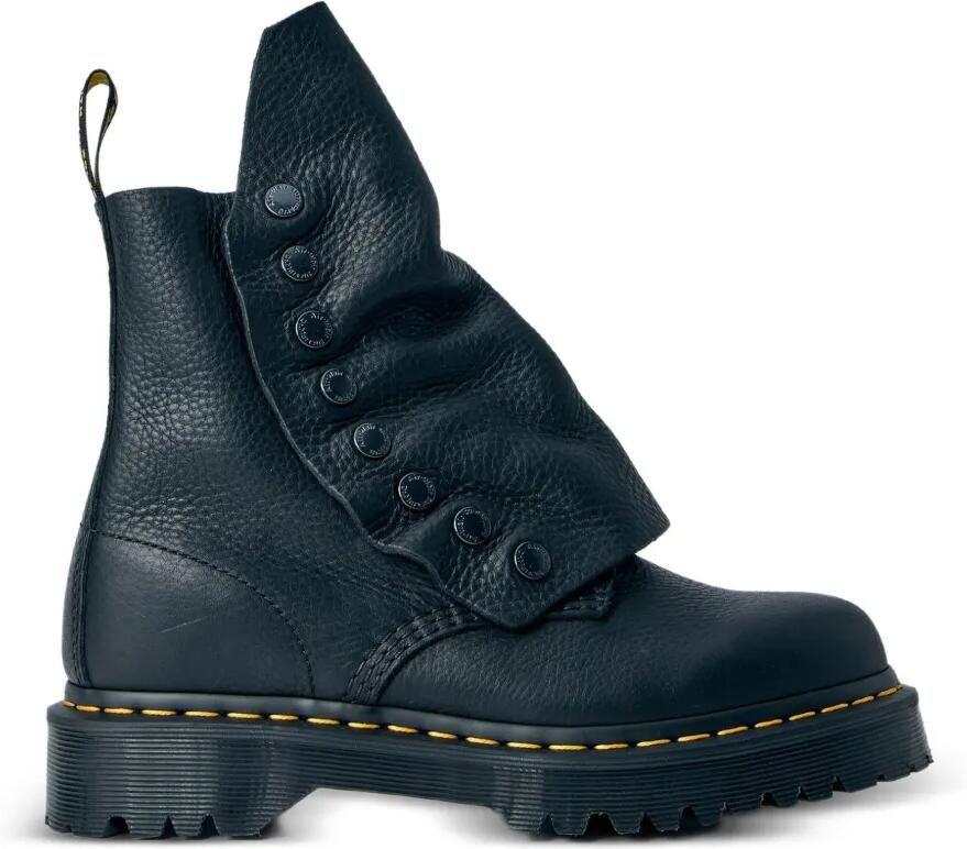 Limi Feu x Dr. Martens combat boots met knoopflap Zwart