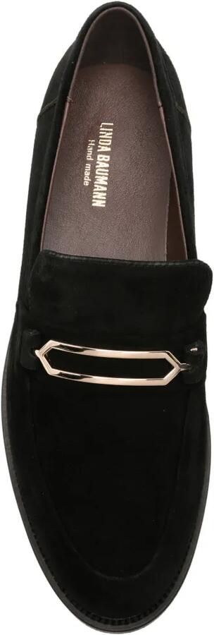 LINDA BAUMANN buckle-detail suede loafers Zwart - Foto 4