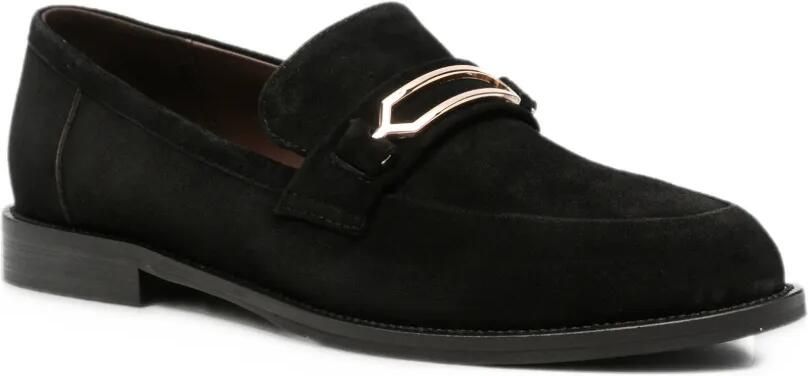 LINDA BAUMANN buckle-detail suede loafers Zwart - Foto 2