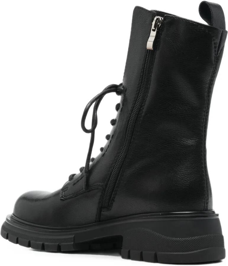 LINDA BAUMANN lace-up buckle-detail combat boots Zwart - Foto 2